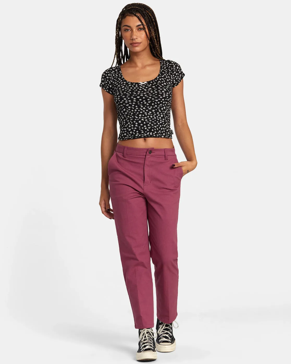 Weekend Stretch Pants - Mulberry