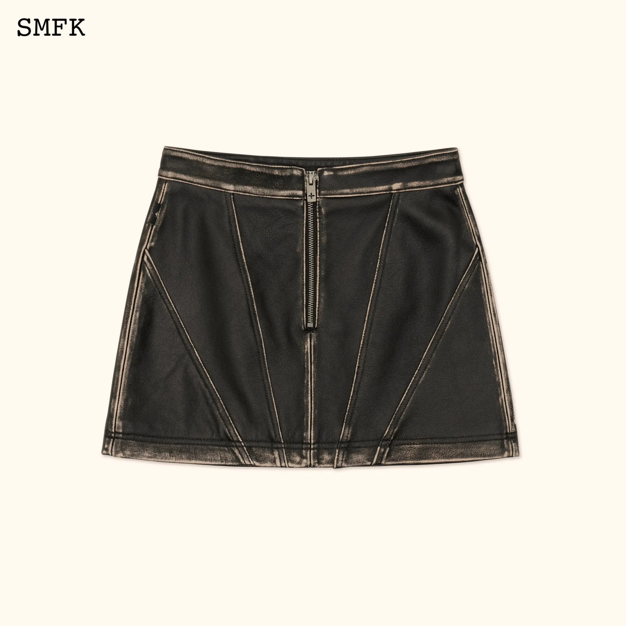 WildWorld Retro Leather Short Skirt