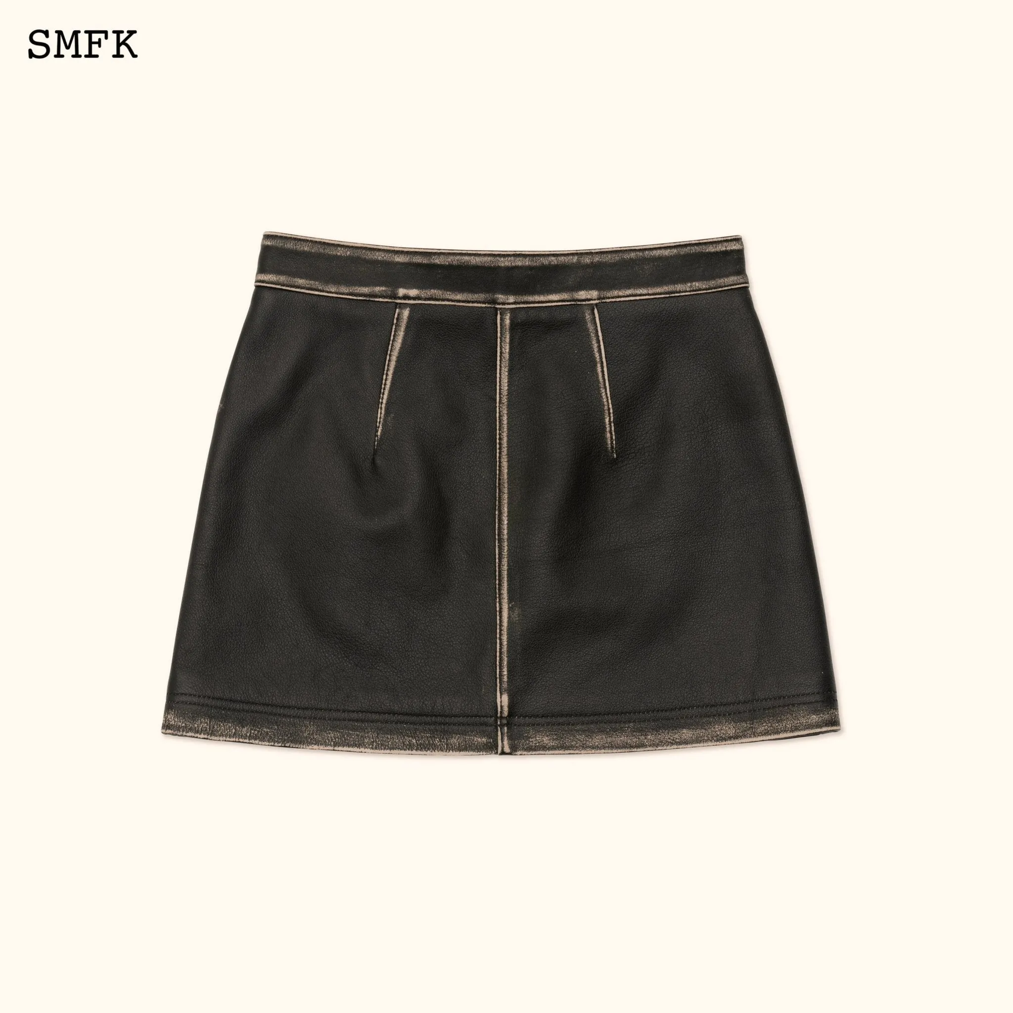 WildWorld Retro Leather Short Skirt