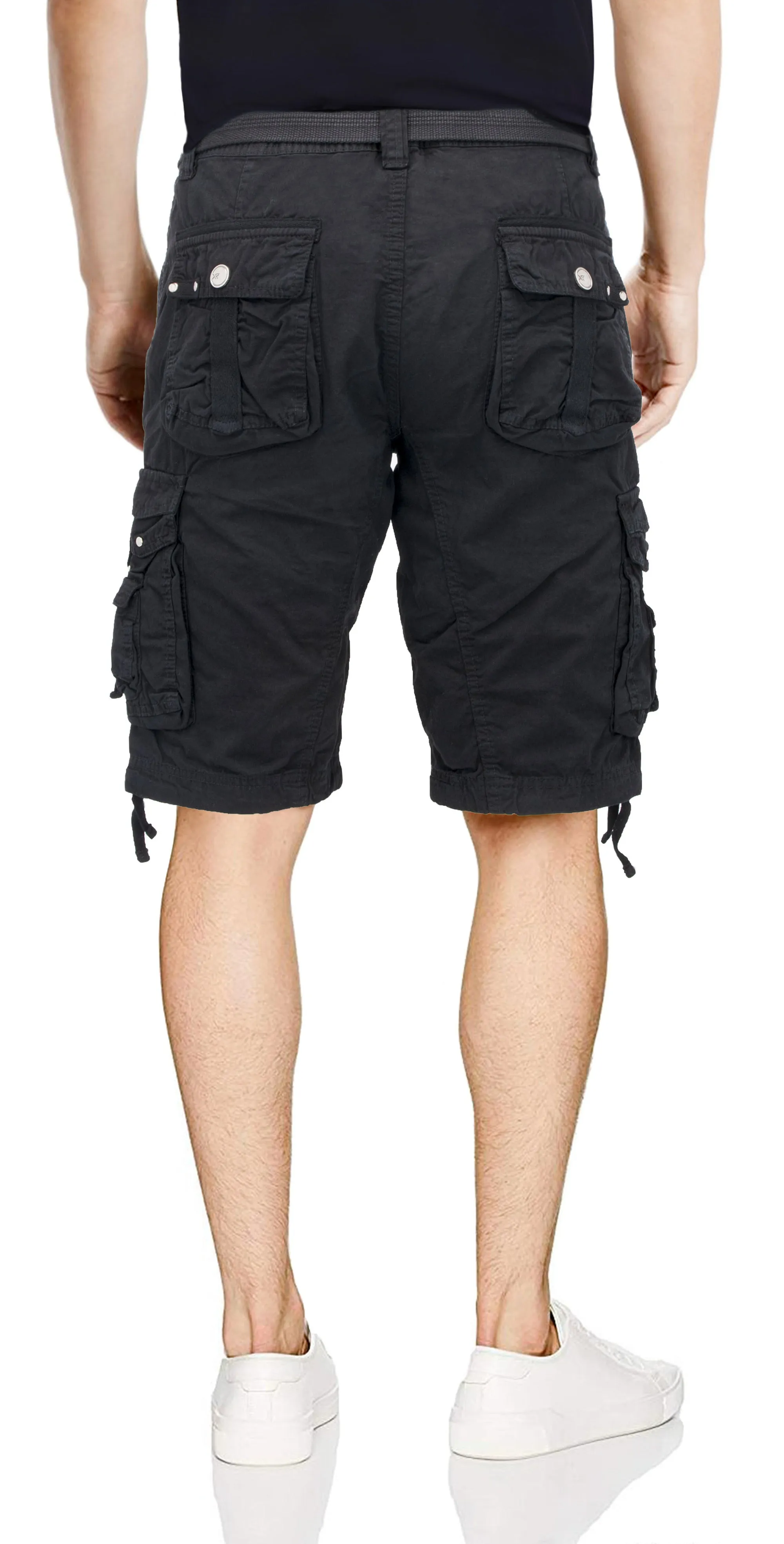 X RAY Mens Tactical Bermuda Cargo Shorts Camo and Solid Colors 12.5" Inseam Knee Length Classic Fit Multi Pocket Capri Pants