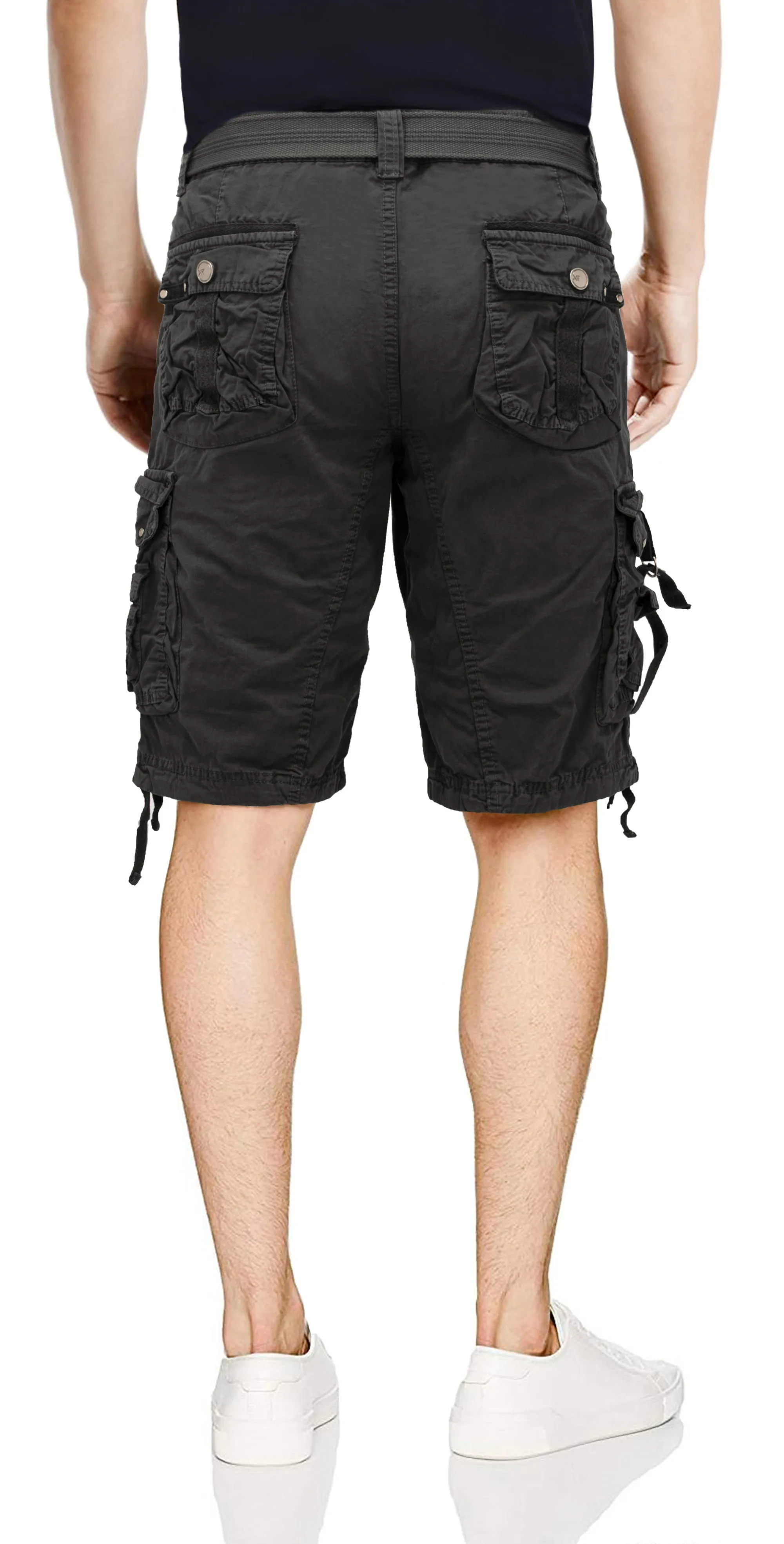 X RAY Mens Tactical Bermuda Cargo Shorts Camo and Solid Colors 12.5" Inseam Knee Length Classic Fit Multi Pocket Capri Pants