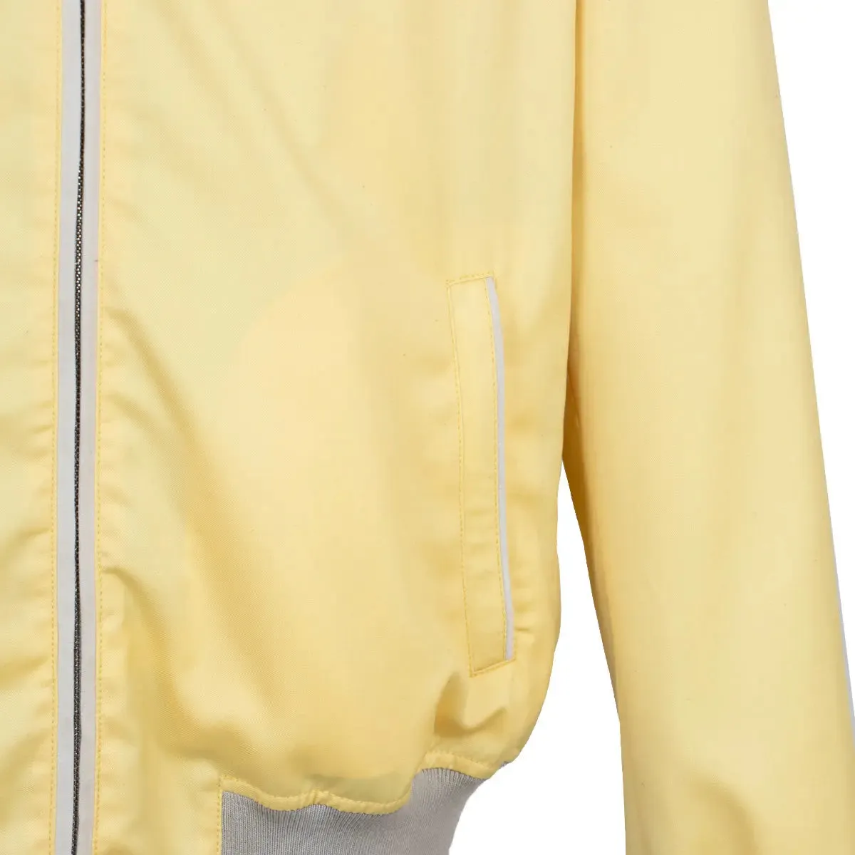 Yellow Wool & Goat Suede Bomber Jacket