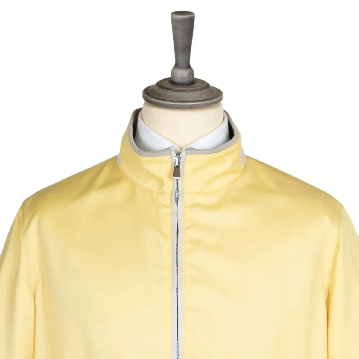 Yellow Wool & Goat Suede Bomber Jacket