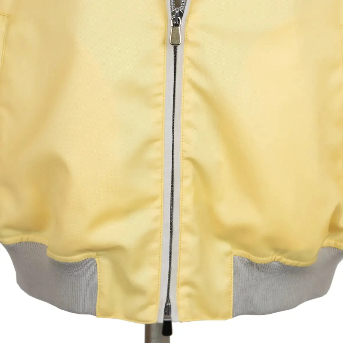 Yellow Wool & Goat Suede Bomber Jacket