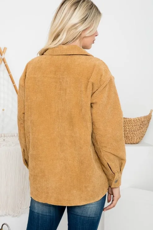 ZiA Apparel Camel Corduroy Jacket