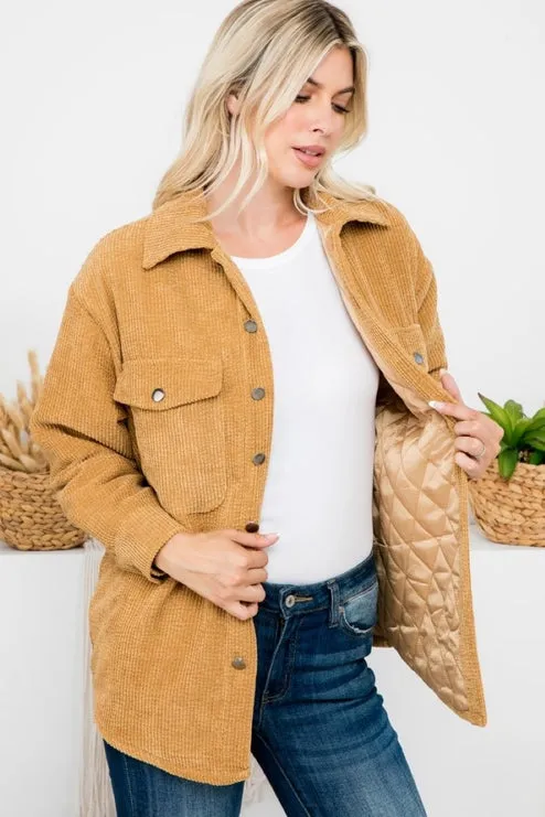 ZiA Apparel Camel Corduroy Jacket