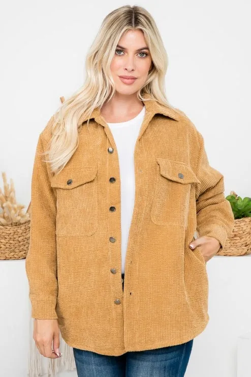 ZiA Apparel Camel Corduroy Jacket