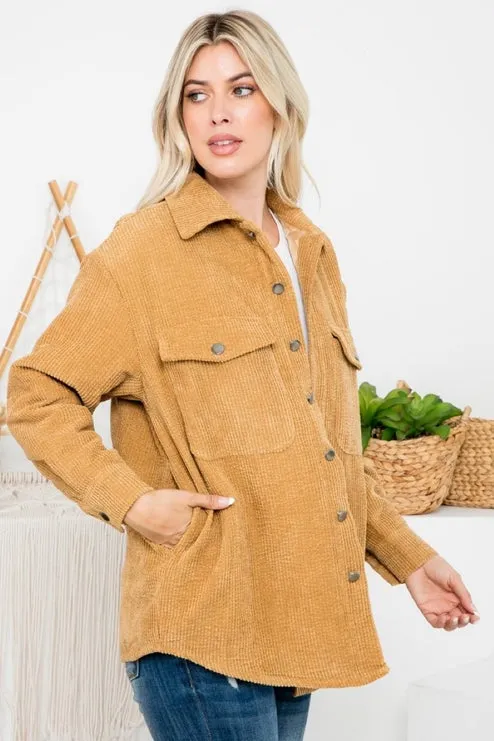 ZiA Apparel Camel Corduroy Jacket